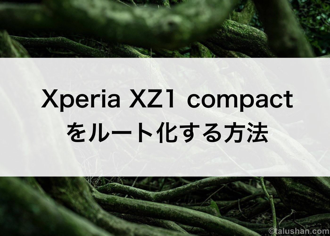 Xperia XZ1 compactをルート化する方法